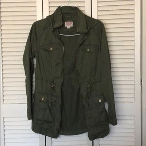 green jacket